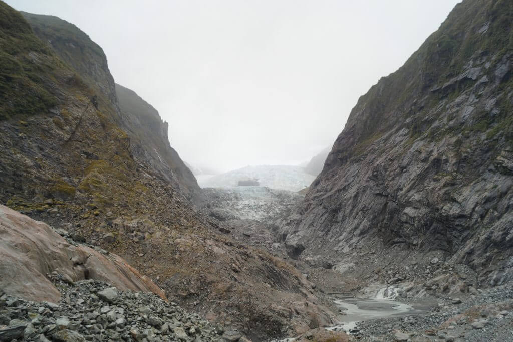 Blick auf den Franz Josef Gletscher